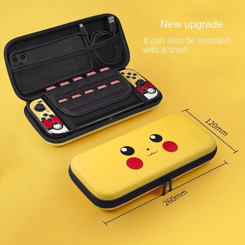 Pokemon Pikachu Hard Shell Protective Pouch Storage Bag for Nintendo Switch Console NS Anime Portable Cover Bag Game Accessories