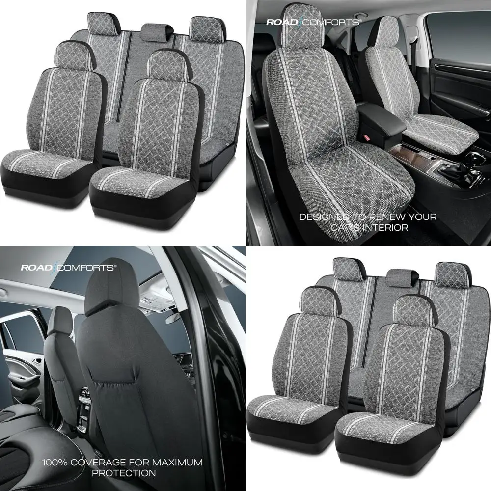 

Baja Blanket Seat Covers Gray Diamond Bucket Seat Covers Low Back Full Set - Jacquard Fabric, Airbag Compatible, Universal Fits