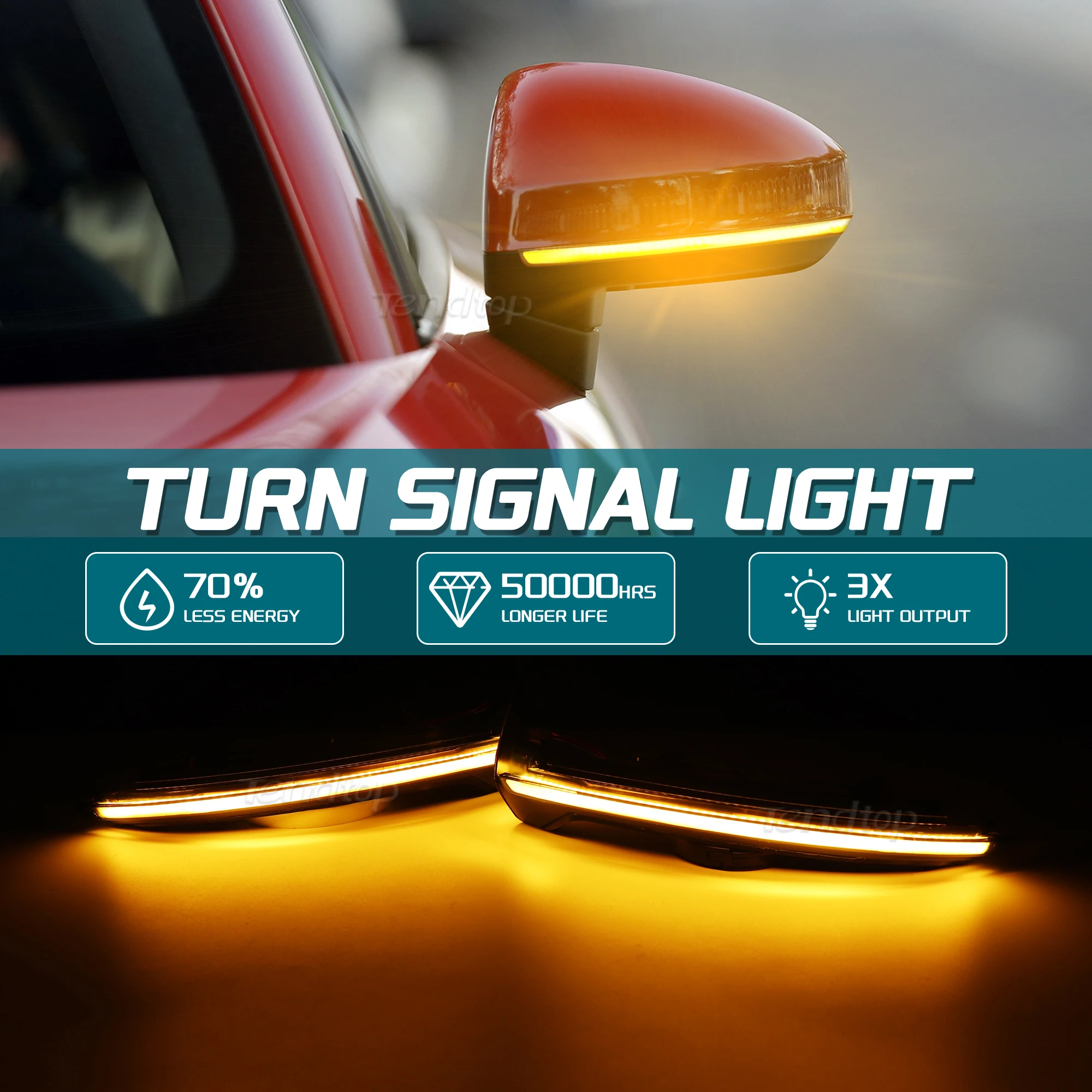 For Audi TT TTS TTRS MK3 8S 2015-2020 R8 LED Dynamic Turn Signal Light Side Mirror Indicator Blinker Car Accessories