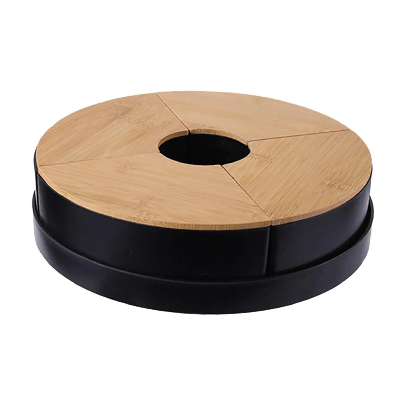 Divided Serving Tray with Cover Food Storage Container Dustproof 4 Grid Dried Fruit Tray for Nuts Fruits Snacks Cookies Dessert