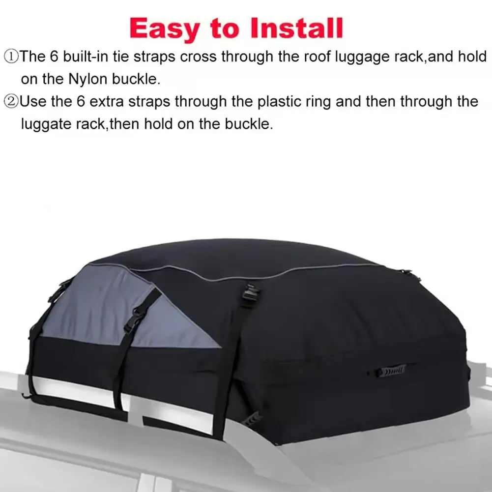 

Car Cargo Roof Bag Waterproof Auto Rooftop Luggage Carrier Storage Bag 600D Oxford Car SUV Van Foldable Roofs Bags