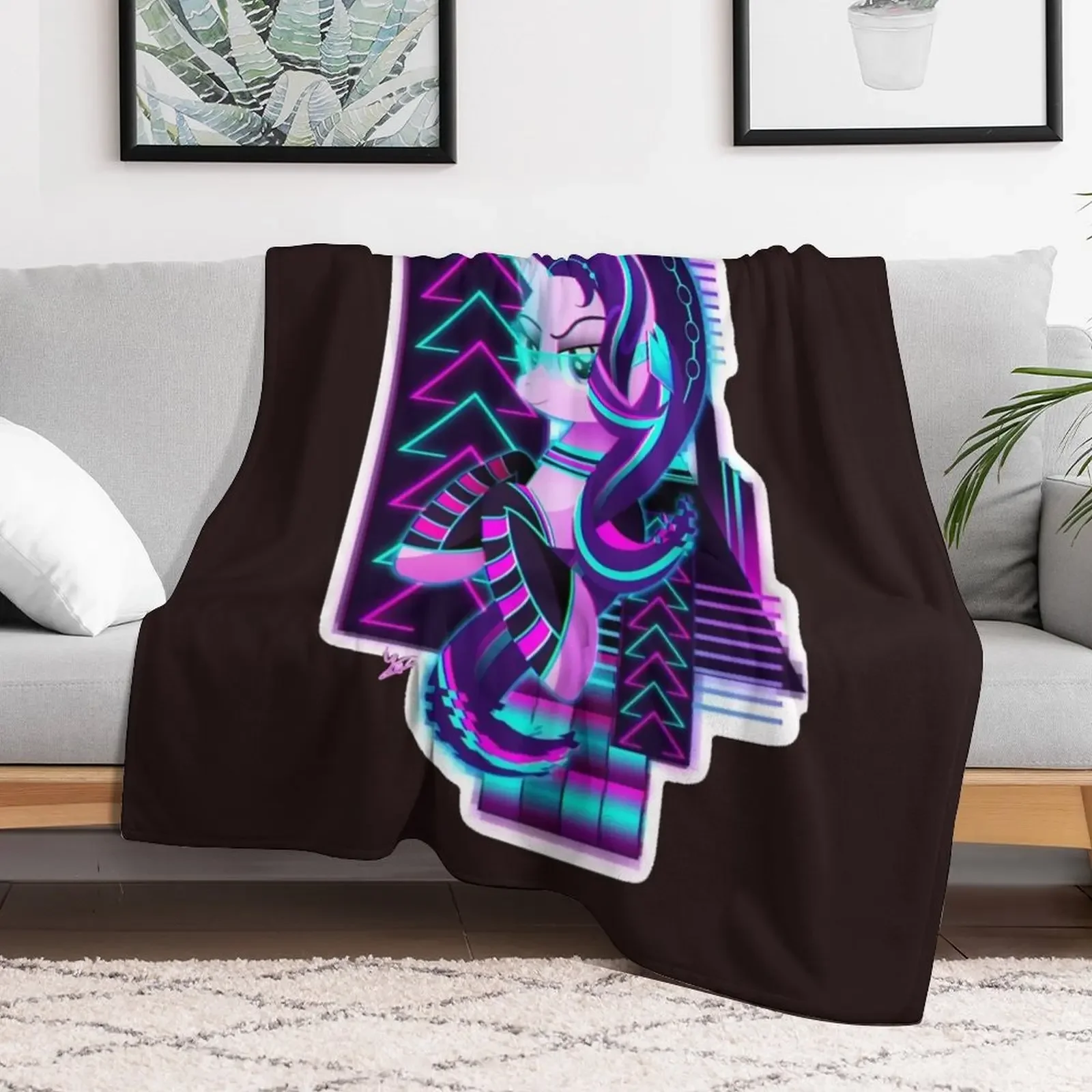 Synthwave Starlight Glimmer Classic T-Shirt Throw Blanket Decorative Sofa Luxury Designer Blankets