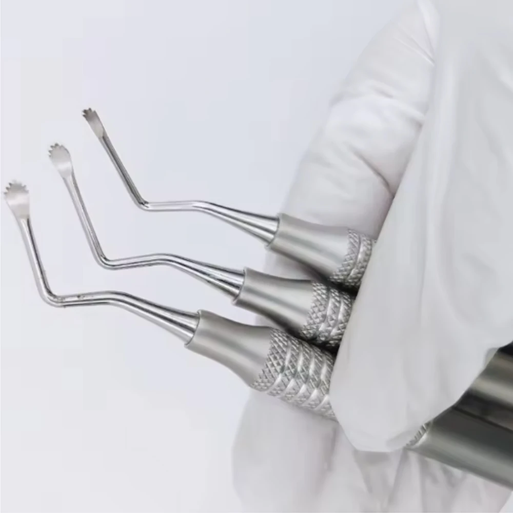 

3 Pcs Dental Curette Set Professional Scalers Gracey Bone Curettes for Implant and Periodontal Instruments Dentist Tool Kit