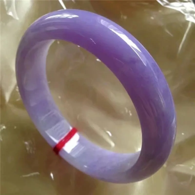 

Send Certificat Natural Burmese Jade And Purple 54-62mm Bracelet Elegant Princess Jewelry