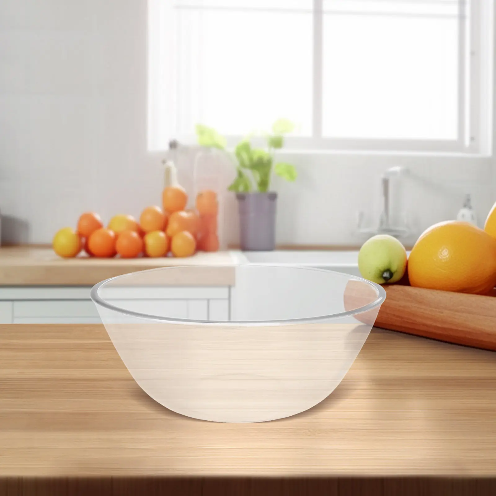 Premium Clear Glass Mixing Bowls for Kitchen Use Salad Preparation Dough Mixing Egg Beating Portable Lightweight Vintage Style