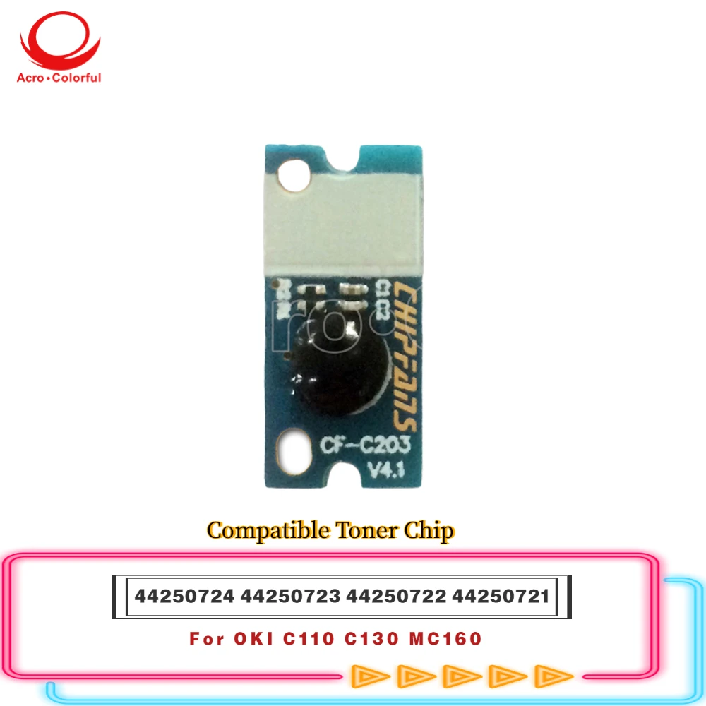 

44250724 44250723 44250722 44250721 тонер чип для OKI C110 C130 MC160 EU для лазерного принтера копировальной машины картридж