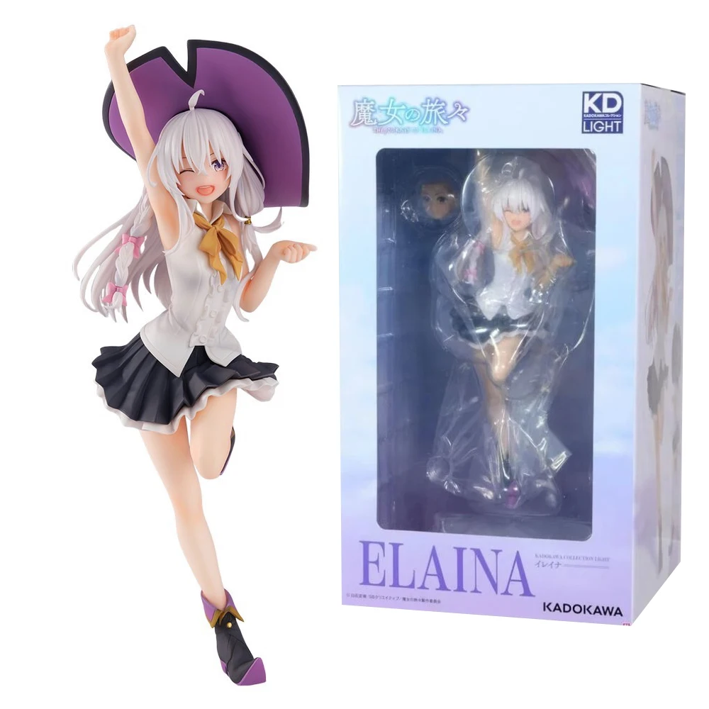 16CM Anime Majo no Tabitabi Elaina Figure KDcolle Ligh Standing Anime Model Toy Gift Collection Action Figure PVC Doll