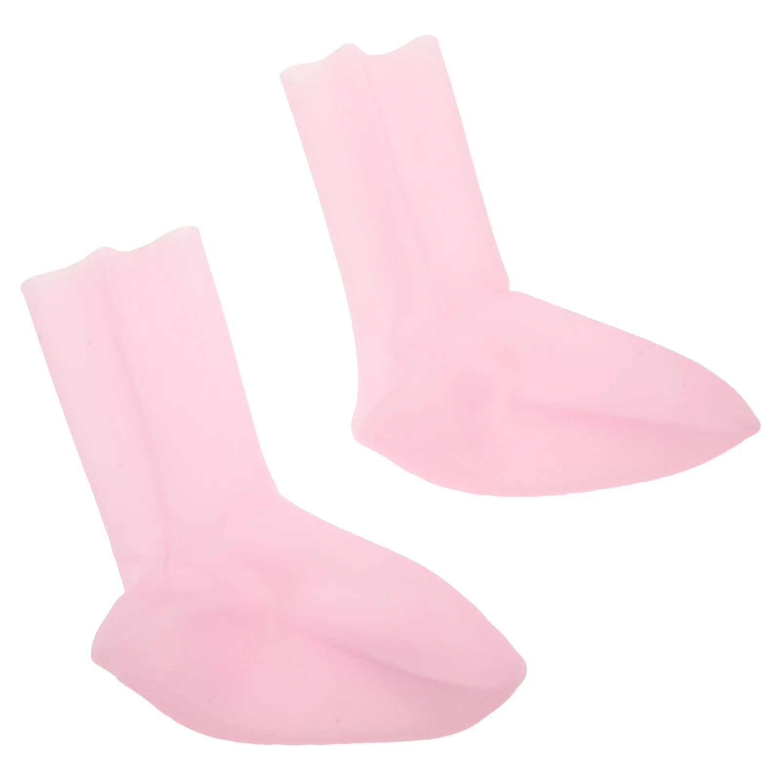

1Pair Non-Slip Silicone Foot Socks 35-39 Pink Long Reusable Spa Gel Moisturizing Design for Swimming Surfing Pool Beach Foot