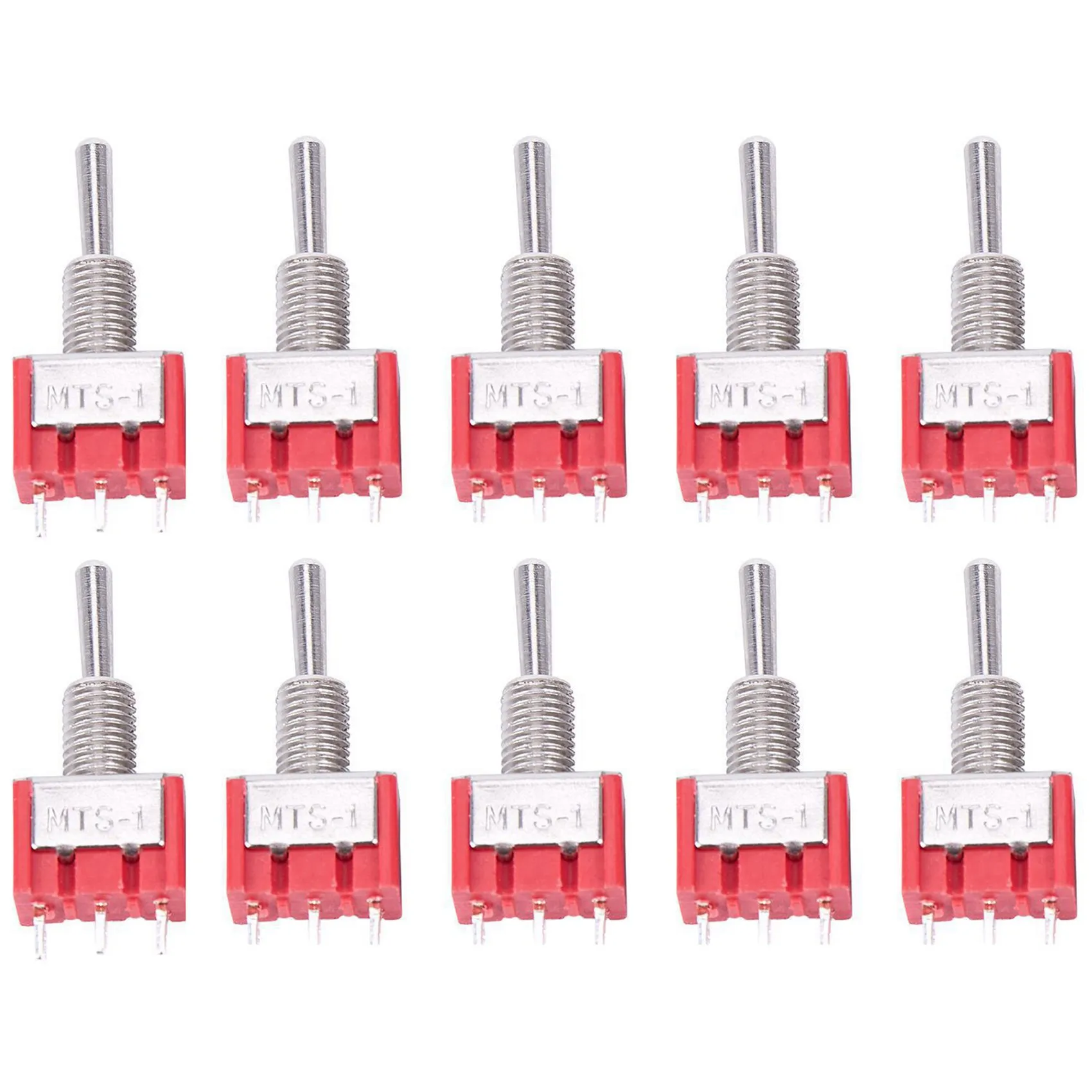 75STO-10 X Mini Momentary (On)Off(On) Toggle Switch Model Railway SPDT 12V,Silver