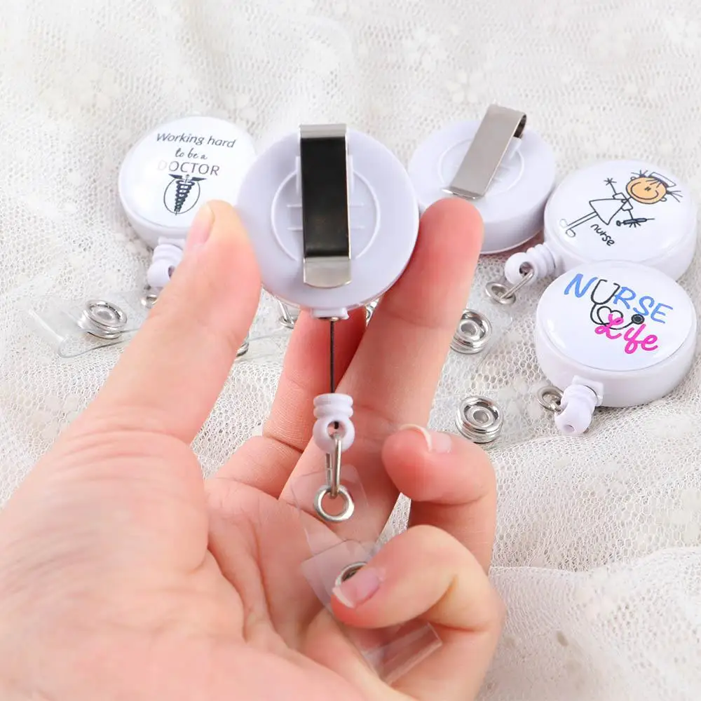

Hospital Office Supplies Reel Clip Cartoon ID Card Name Card Holder Nurse Doctor Retractable Badge Reel Badge Holder