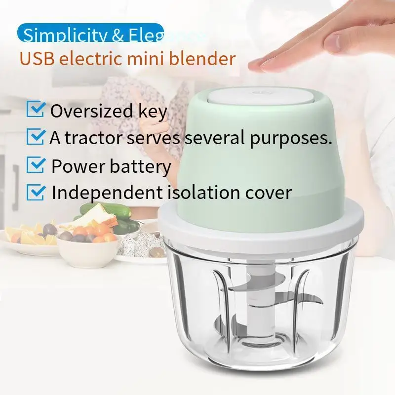 USB charging multi-functional household kitchen dao the garlic slice garlic minced chili food machine