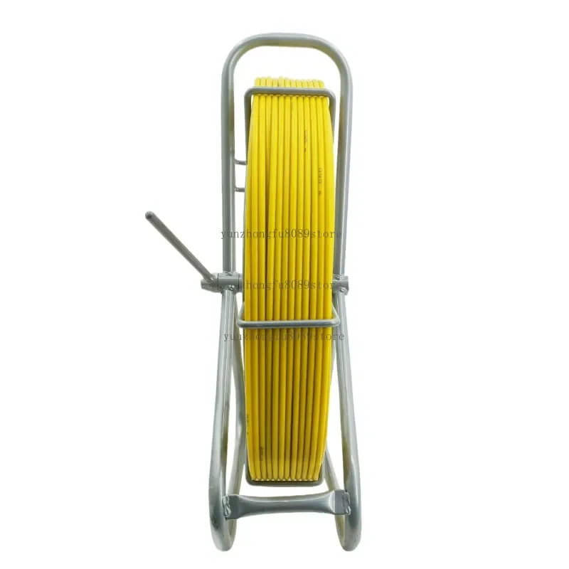 8mm 100m Fiberglass Duct Rodder, Continuous Reel Fish Tape, Cable Running Puller Holder and Push Tool