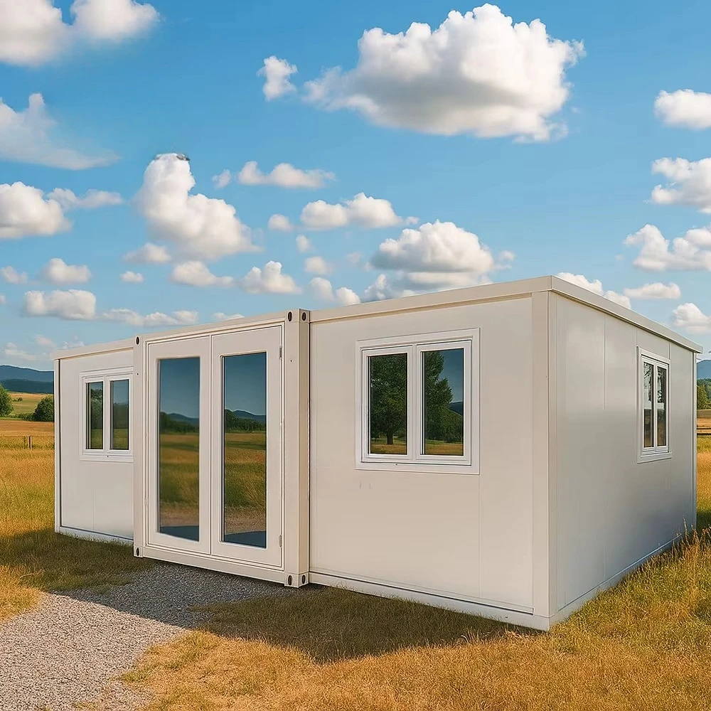 Foldable Steel Frame House with Insulation Board, Container House Living Dormitory Campsite or Temporary Office Use Mobile Home