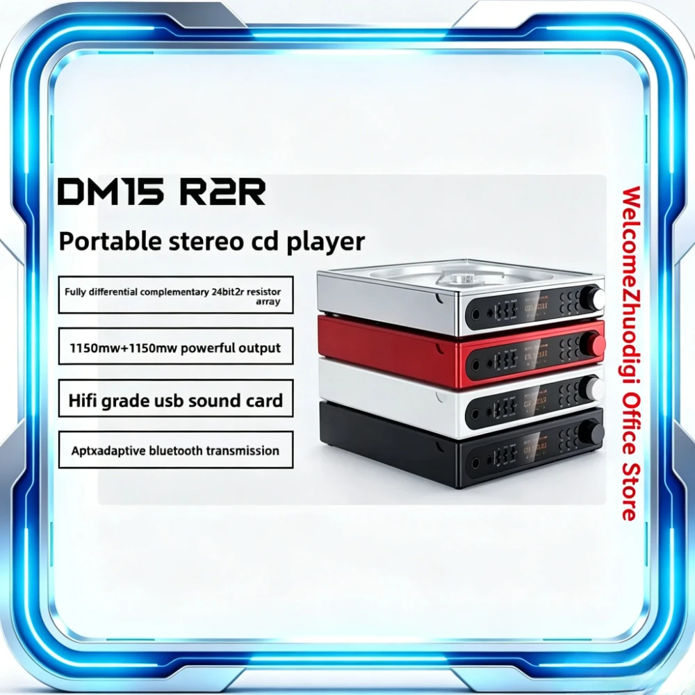 

New FiiO DM15 R2R Bluetooth HiFi CD Player High Fidelity Turntable 4.4 Balanced Track Capture Fiber Coaxial Output Support Usb