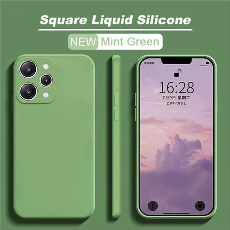 Für Xiaomi Redmi 12 4G Fall Flüssigkeit Silikon Plain Gummi Funda Schutz Fall Für Redmi 12 Abdeckung Für Redmi 12 fall – Detail 3