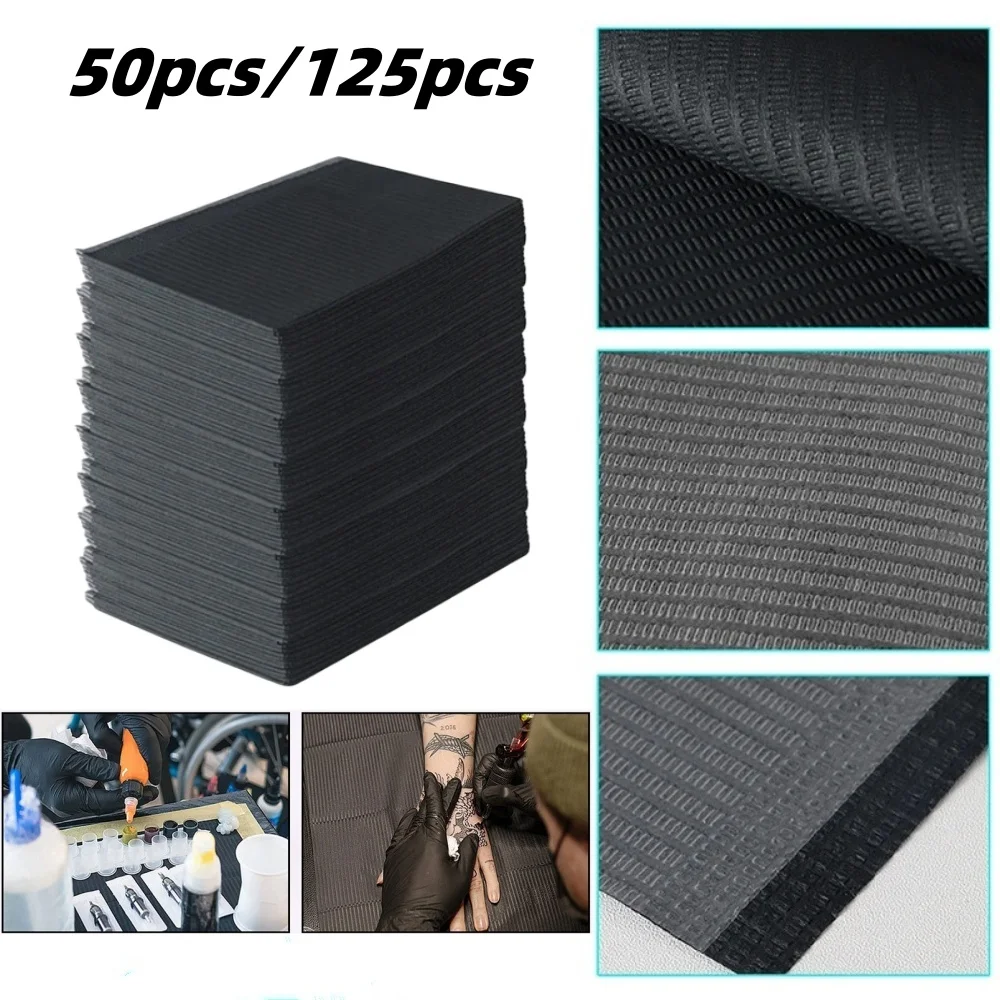 

50/125pcs Disposable Waterproof Tattoo Clean Pad Tattoo Bibs Table Covers Clean Pad Patient Dental Napkins Tattoo Accessories