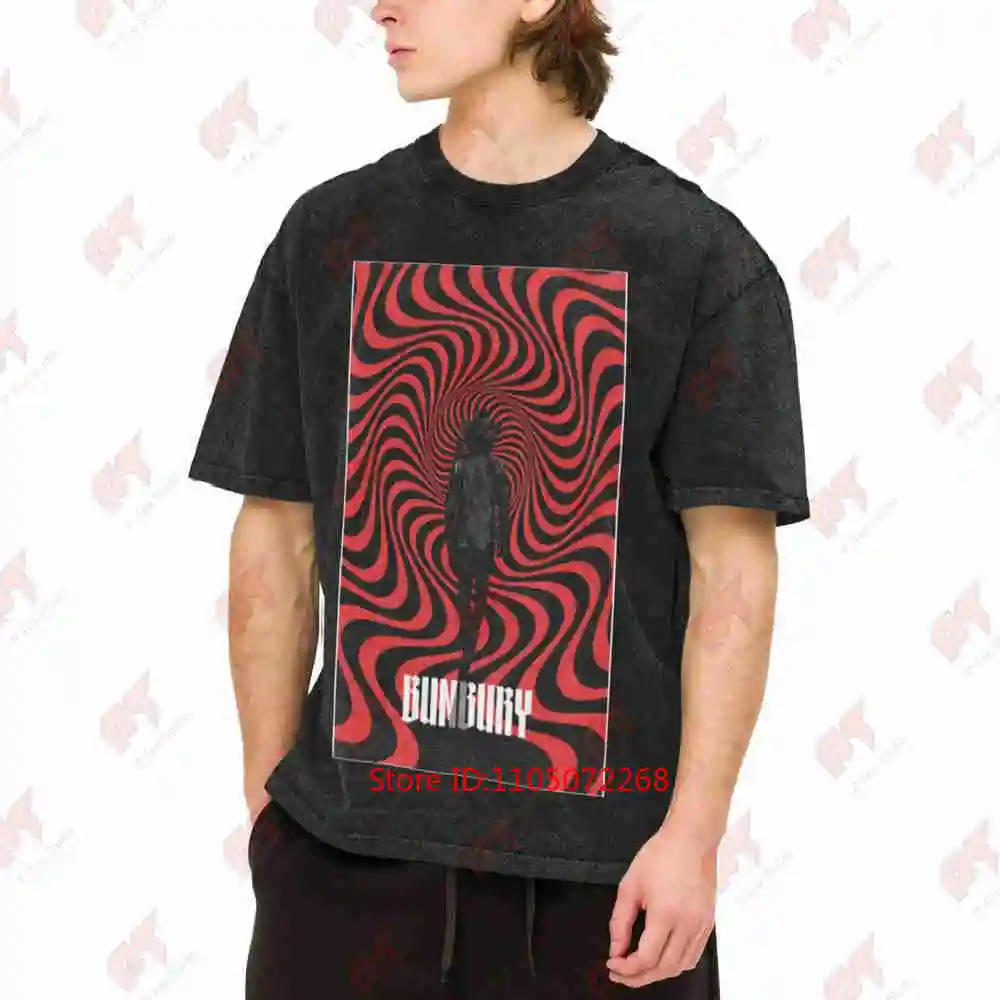 Enrique Bunbury Tour 2024 Optical Illusion Vintage Washed Tee Pure Cotton T-Shirt