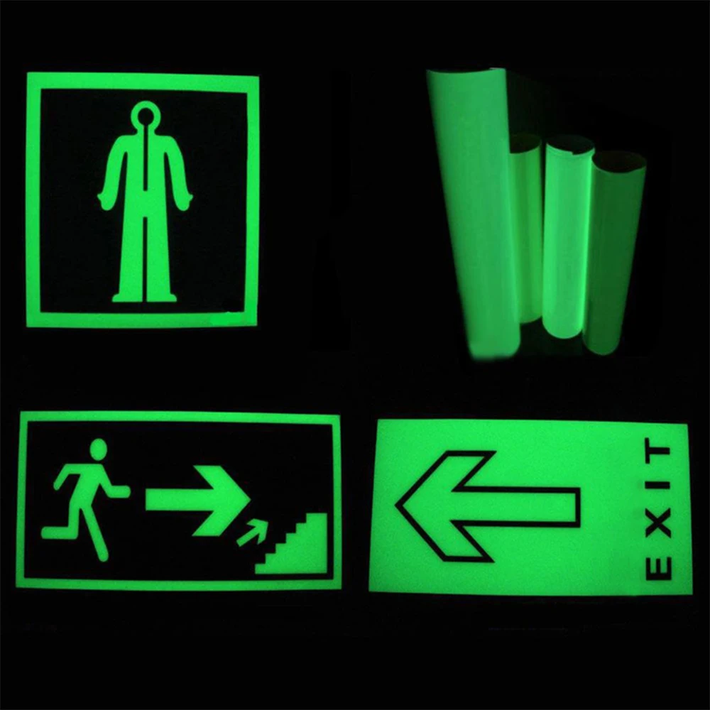 5 Colors Glow in Dark Self Adhesive Vinyl Sheet/Roll For Outdoor Luminous Film DIY Glass Neon Wall Cup Home Decoration Stickers