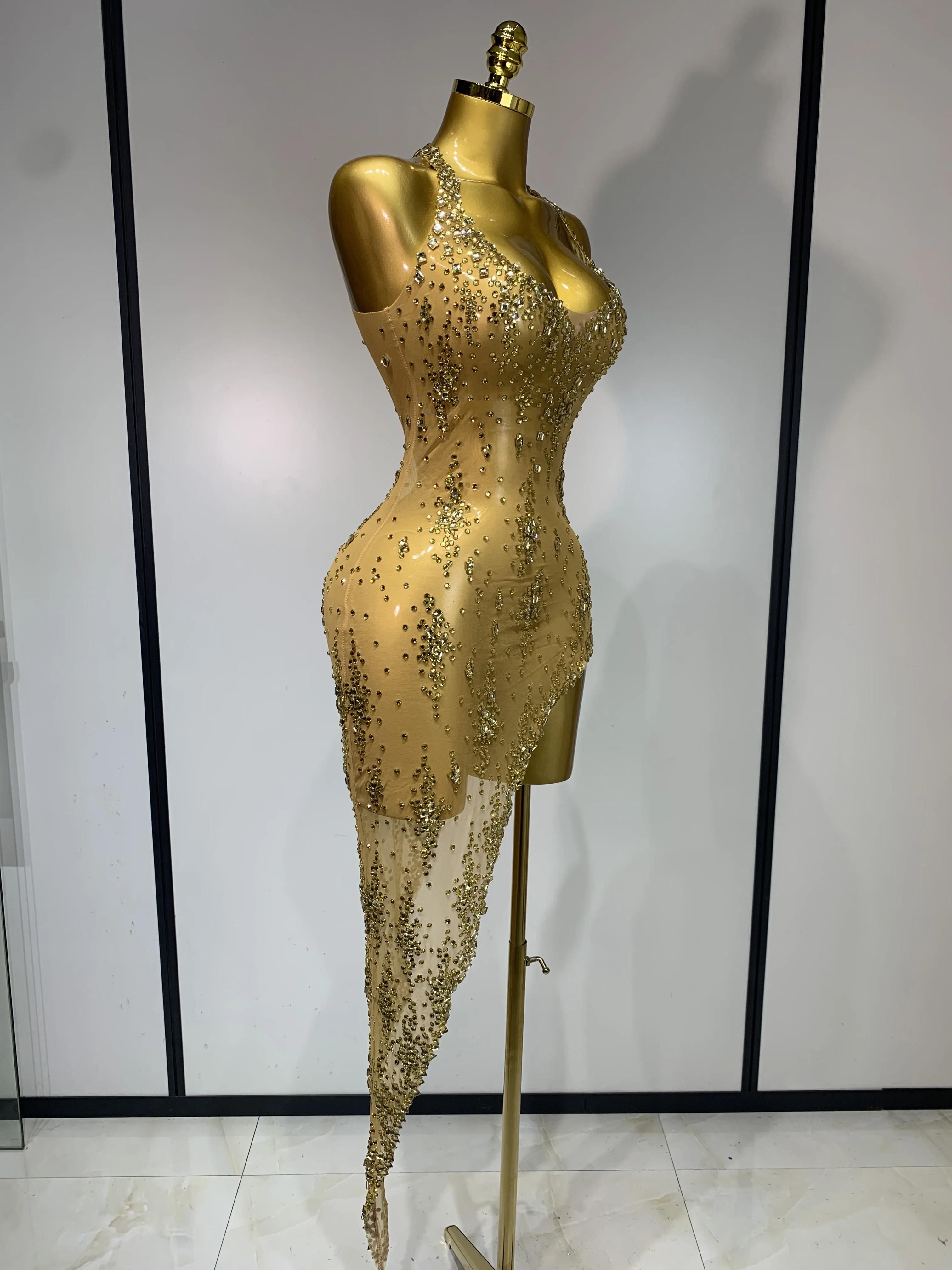 slim fit dress slacks Jenny Dress in Gold Sequin S main image 0