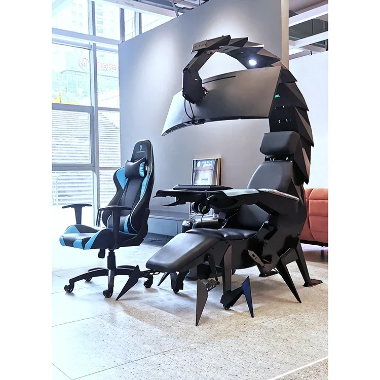 Cluvens Ergonomic Scorpion chair cockpit Comfortable Recliner OEM zero gravity cockpit gaming home office workstation recliner