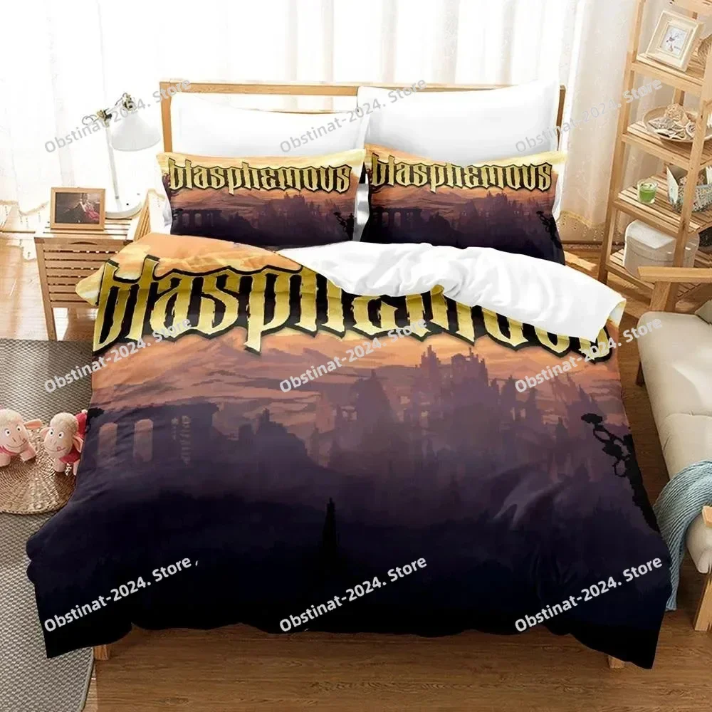 3d Print Game Blasphemous Bedding Set Printed Bed Set With Pillowcase Bed Duvet Cover Soft Single Double Queen Super King Size