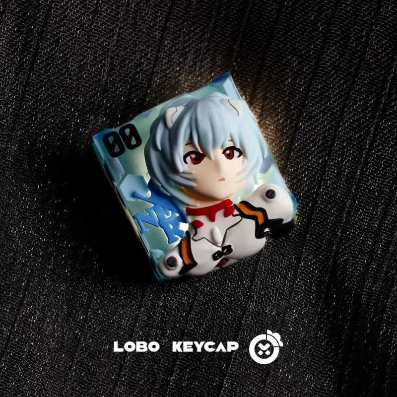 Neon Cute Genesis Classic Evangelion Backlit Shine Through Keycap Transparent Light Transmission Keyboard Cap DIY Keyboard Gift