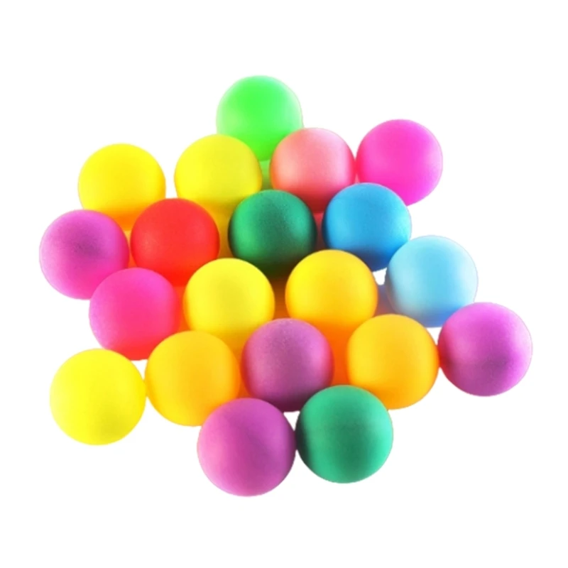 50Pcs Colorful Table Tennis Ball Plastic Colored Pingpong Ball Washable Game Ball for Art and Craft, Party Decoration Dropship