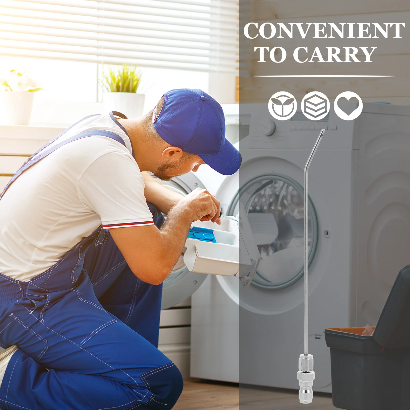 

High Pressure Washer Spray Needle Stainless Steel Cleaning Machine Flush Wand Tank Rinser Efficient Stubborn Stain Remover