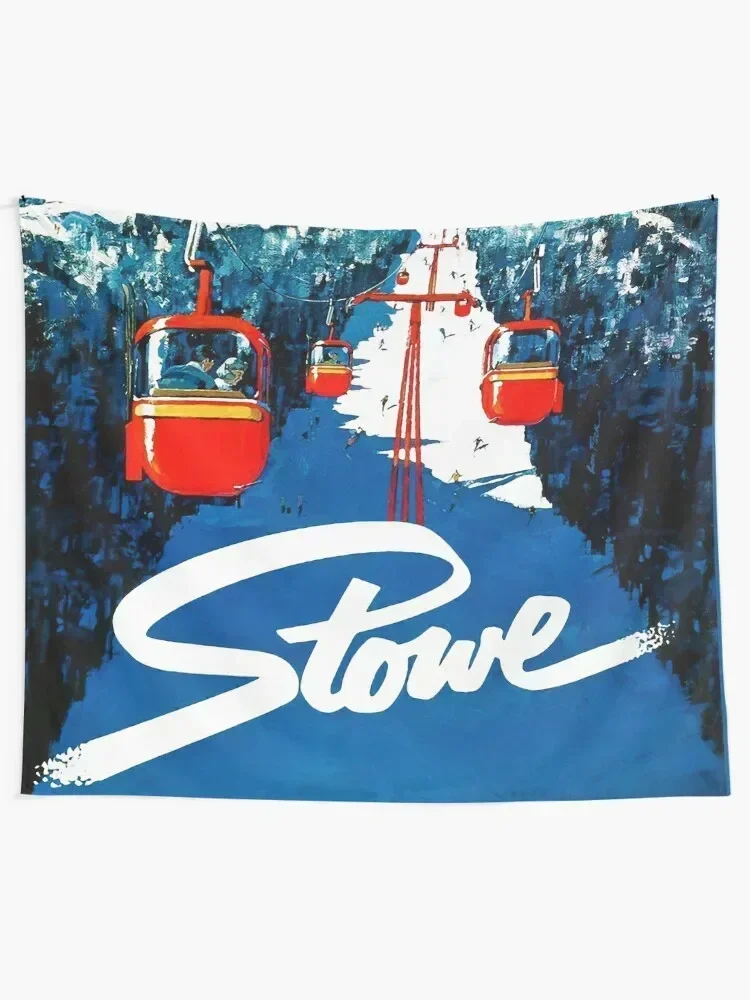 Vintage gondola winter travel ski poster Tapestry Christmas Decoration Bedroom Decor Aesthetic Tapestry