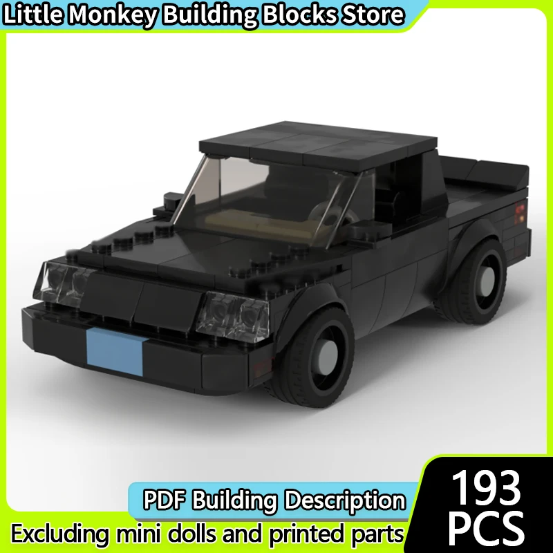 

Модель скоростного гоночного автомобиля MOC, строительные кирпичи, городской черный ретро-автомобиль, модульная технология, детские праздничные подарки, сборные игрушки, костюм