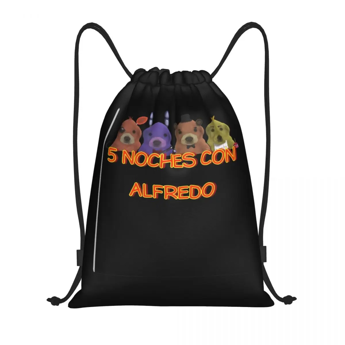 

5 Noche Con Alfredo Backpacks Portable Drawstring Bags Storage Bag Book Bags for Travel Students