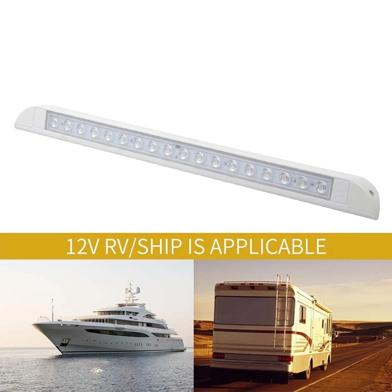 18 LED Awning Light Bar 9W 12V Waterproof 506Mm Porch Strip Lamp For Camping Caravan Truck RV Boat