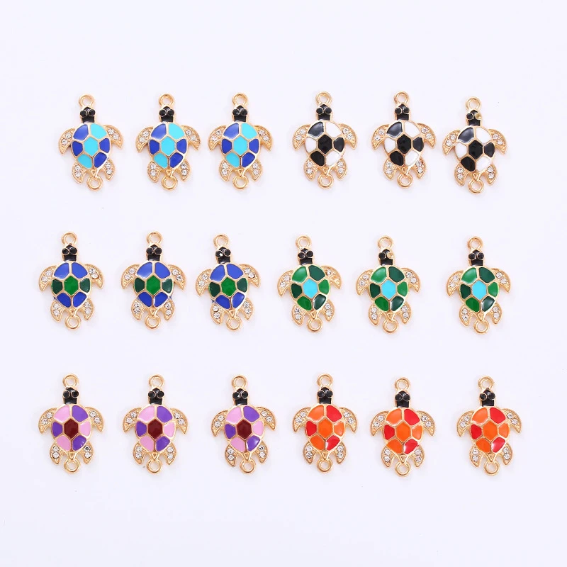 

10pcs Fashion Cute Animal Turtle Shape Pendant DIY Handmade Jewelry Making Accessories Earrings Necklace Bracelet Ornament Gifts