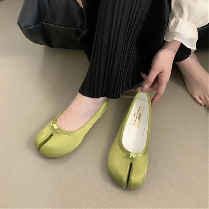 Bailamos Brand Women Flats Soft Ballet Shoes Woman Slip On Loafers Soft Bottom Moccasins Tabi Ninja Women Casual Shoes Mujer