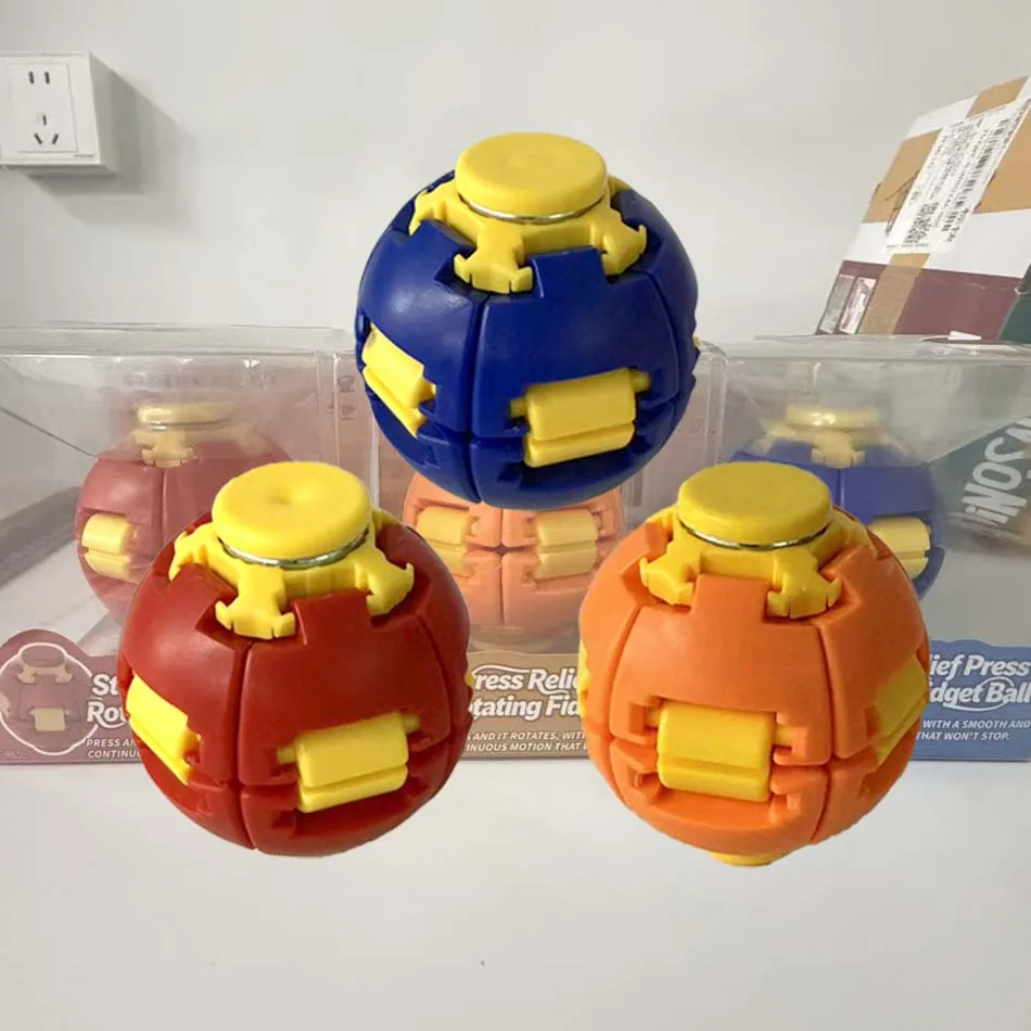 AA new color 3D printing press rotary decompression ball football fingertip gyro office classroom portable toys