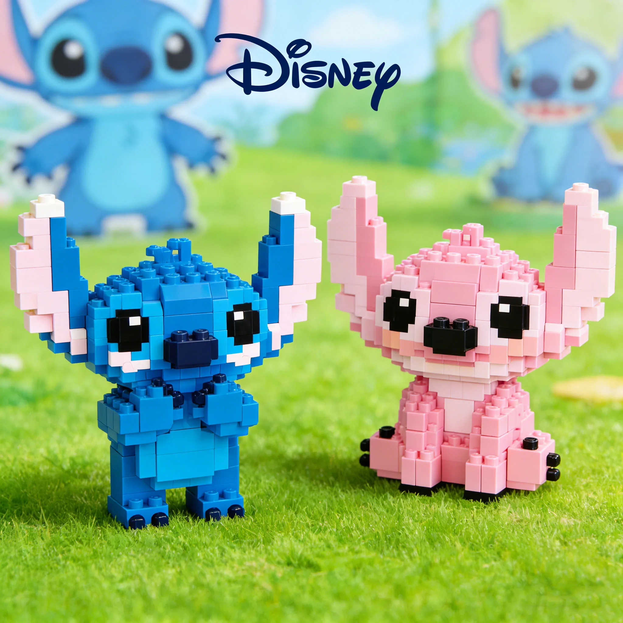 

21cm Herocross Disney Building Block Stitch Stitzer Assembly Toy Desktop Decoration Kids Assembly Gift for Boys Girls Birthday
