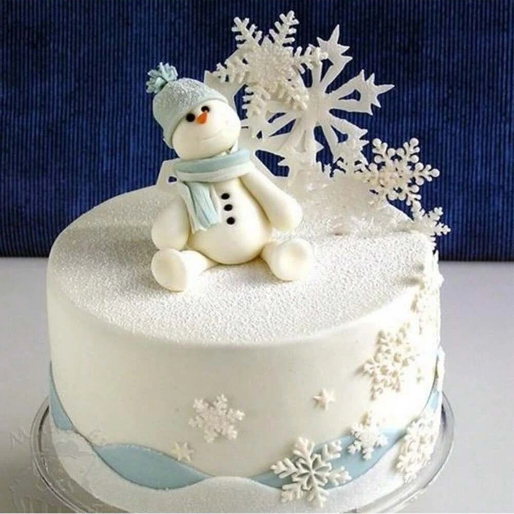 Schneeflocke Kekse Keksform Fondant Sugar craft Kolben Aus stech formen Xams Schnee Cupcake Kuchen Dekorations werkzeug Weihnachten