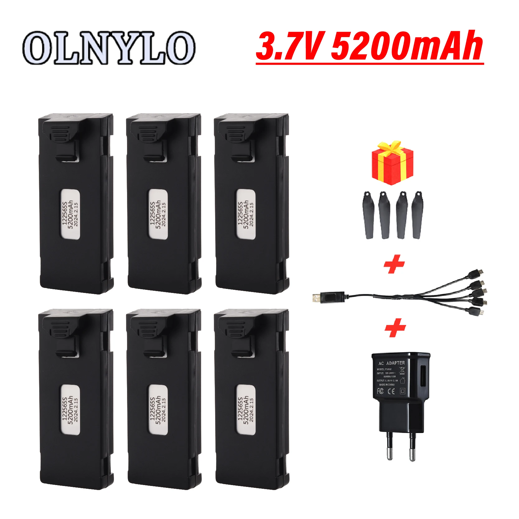 E88 Drone Battery 3.7v 5200mAh Li-po Battery For RC Drone E88 E88PRO E525 E99 P1 K3 P10 A13 S98 RC Quadcopter Original Battery