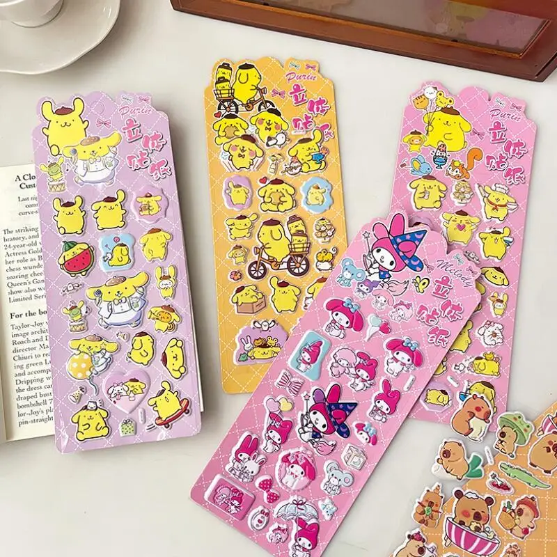 

Sanrio милый мультяшный пенопластовый стикер с изображением животных, наклейка из пенопласта, справочник, 3D стереоскопический чехол для телефона, Ccd, чашка для воды, канцелярские принадлежности, декоративные наклейки