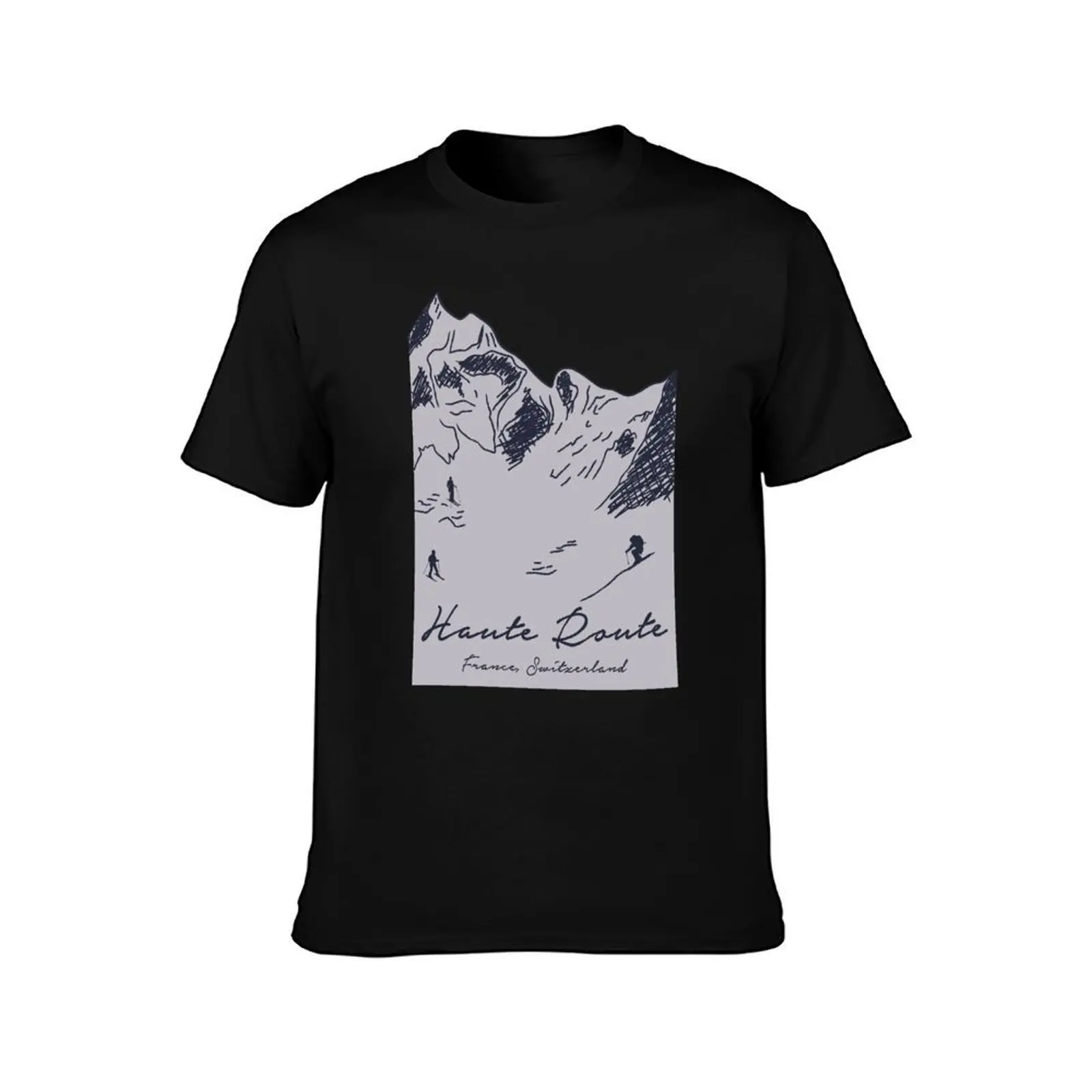 Haute Route – France, Switzerland T-Shirt Construction Work Tee Shirt T-Shirt