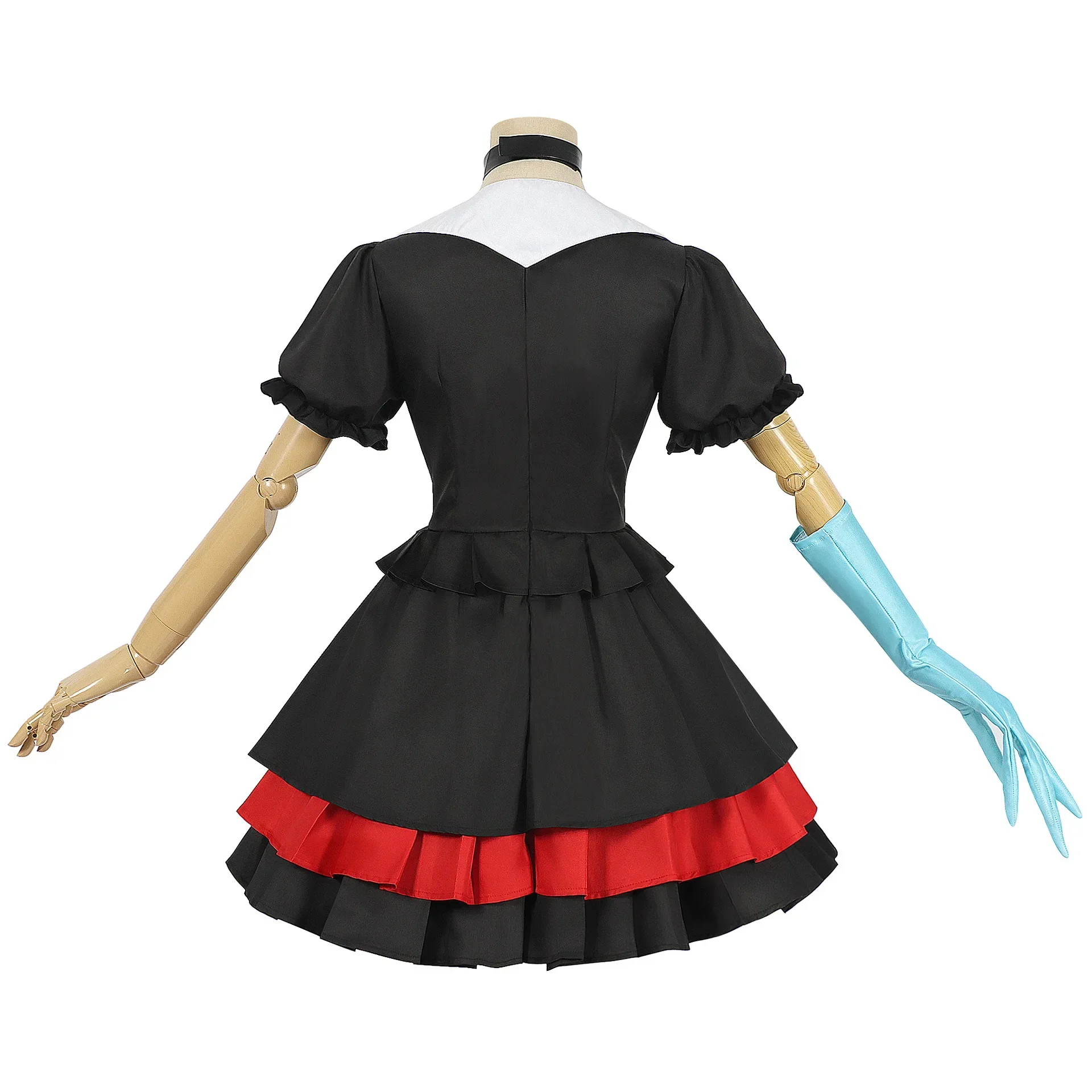 Anime Game EggyParty Cosplay Costume, Muet, Stella, Clown, Lolita, Noir, Rouge, EggParty, Robes, Doux, Femmes, Hommes, Halloween, Noël