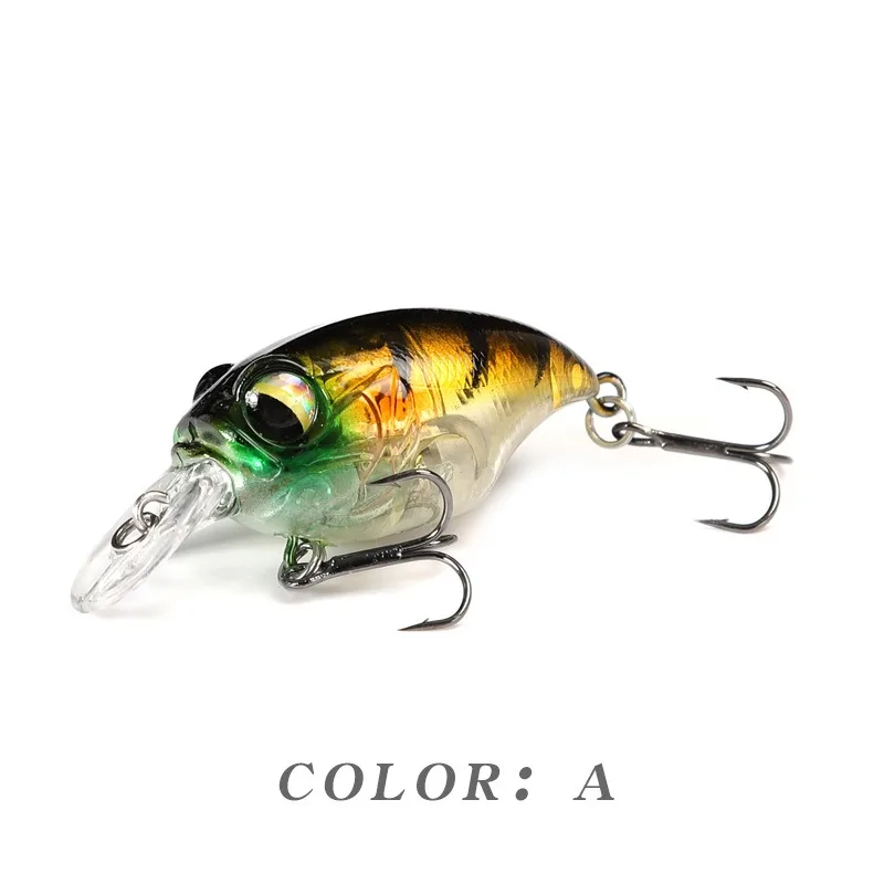 Neue Crankbait-Wobbler-Köder, 38 mm/8 g, 48 mm/11 g, hochwertige Haken, 10 verschiedene Farben, künstlicher Köder, harte Angelkurbeln