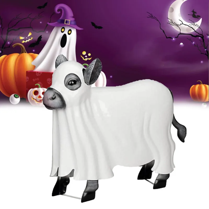 Halloween Ghost Bull Ornament Weird Metal Bulls Personalized And Creative Interior Room Decoration Children's Birthday Gift