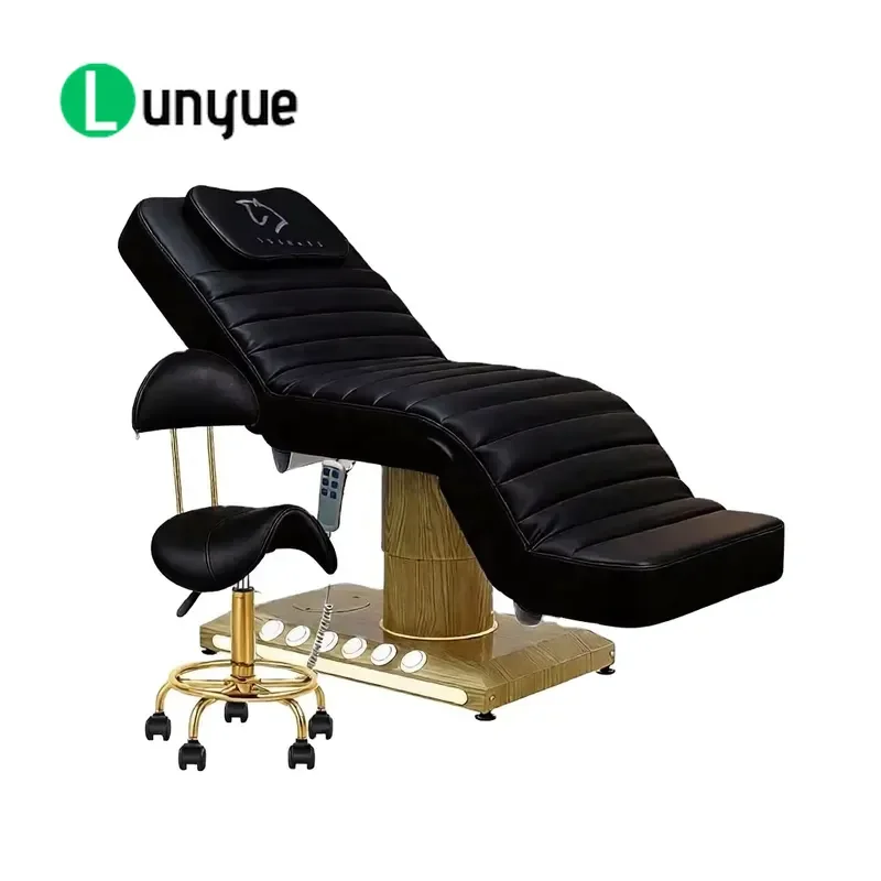 Luxury Electric Beauty Massage Bed for Facial Spa Eyelash Extension Grafting Comfortable Adjustable Treatment Table