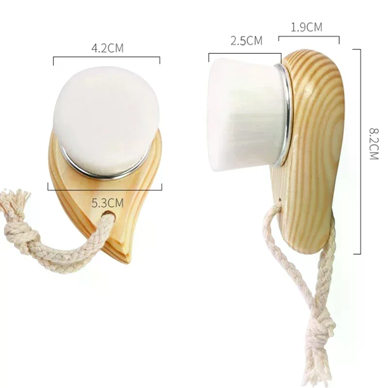 فرشاة تنظيف عميق للرؤوس السوداء، فرشاة تدليك الوجه، العناية بالوجه، مقبض خشبي، فرشاة تنظيف الوجه، ألياف ناعمة، تقشير الشعر