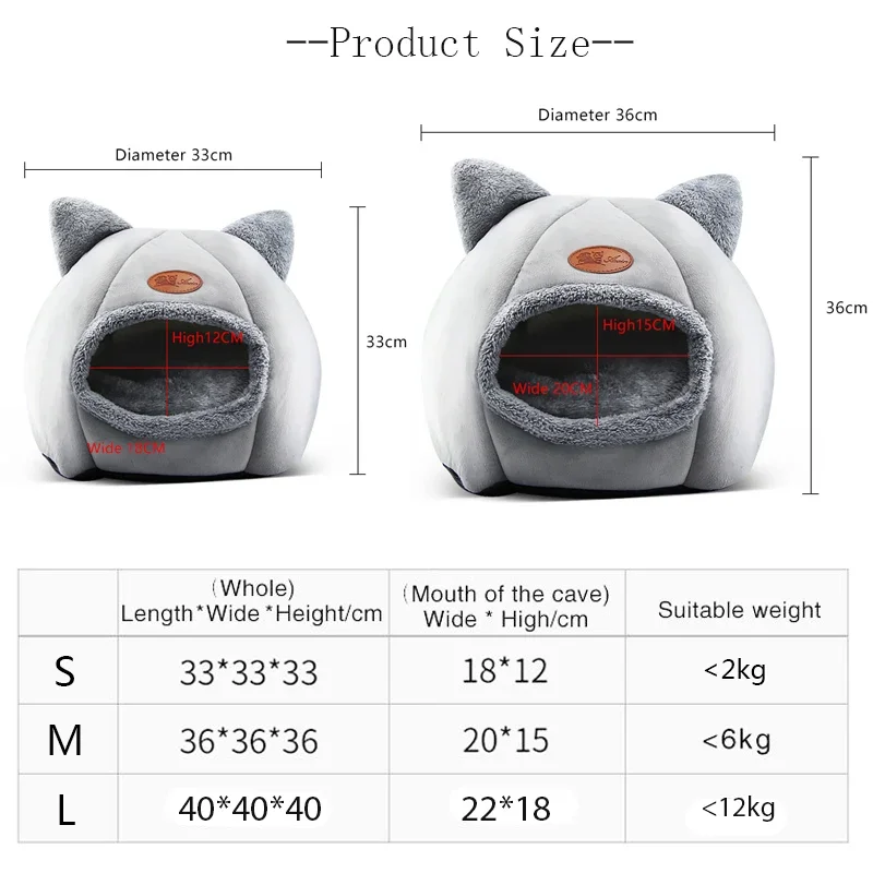 猫と犬のための暖かい快適なベッド、小さなマット、居心地の良い深い洞窟、屋内の巣、ペットアクセサリー、ラグ、家、冬
