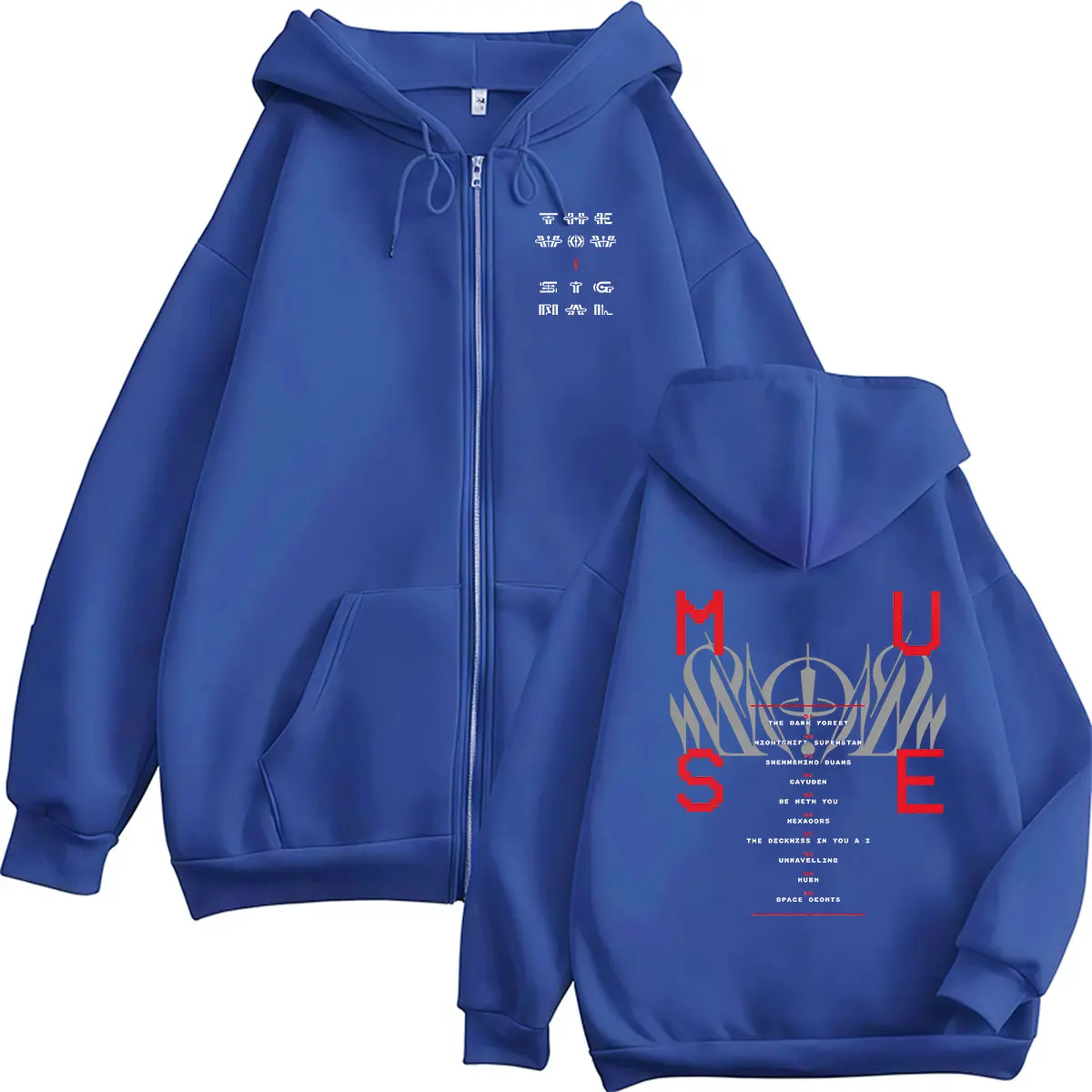 MUSE Band The Wow! Signal Tour 2026 Reißverschluss-Hoodie Herren Damen Kleidung Mode Vintage Sweatshirt Hip-Hop Pullover Jacke Kapuzenpullover – Detail 6
