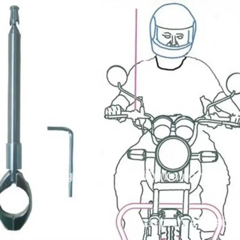 Motorcycle anti kite line device, anti cutting throat antenna extension device, locomotive equipment modification, safety motorc