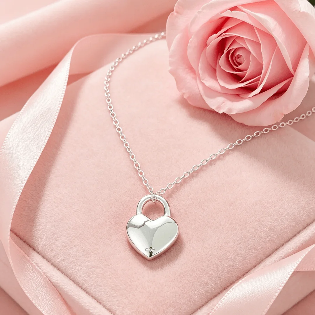 Fashion kpop 925 Sterling Silver Custom Heart Pendant Necklaces Earrings stud Jewelry Sets for Women Wedding Party Birthday Gift