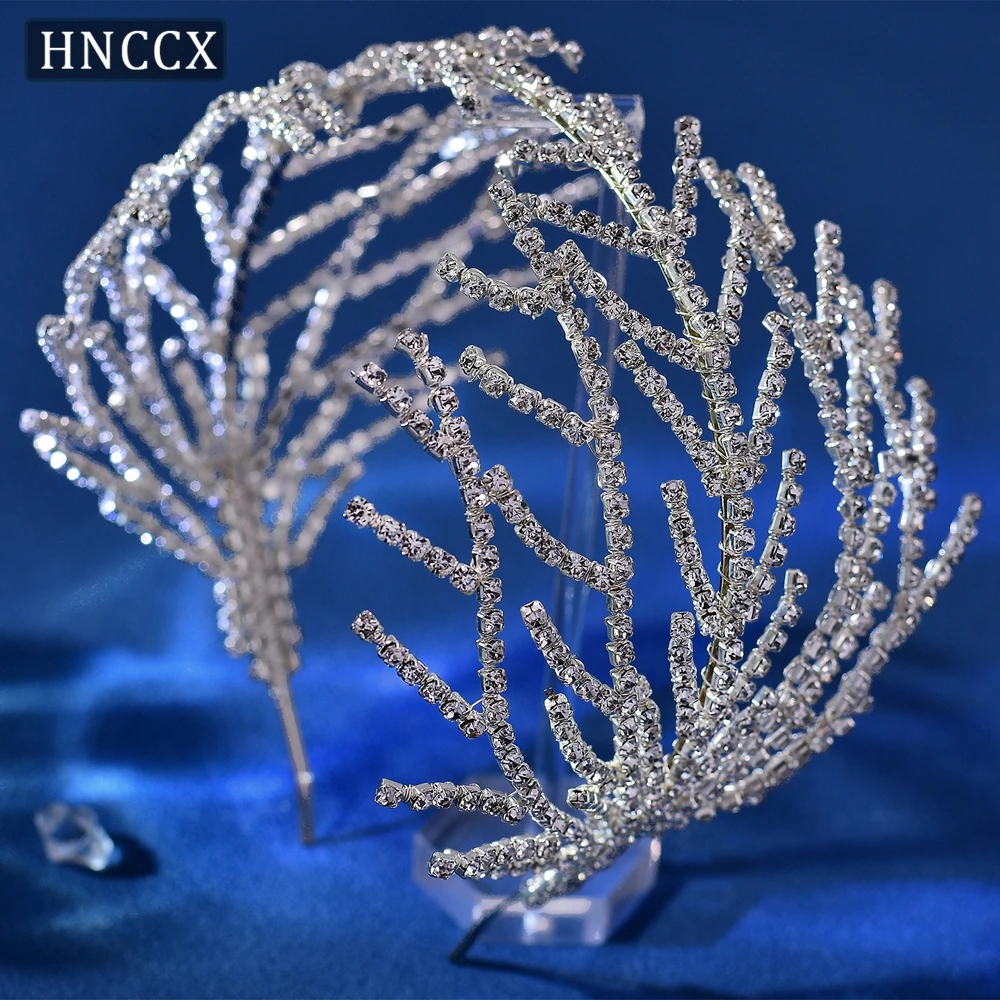 HNCCX Hair Decoration Accessories Bridal Hair Hoop Bride Headdress Rhinestone Headwear Shining Women Headband For Party CP666